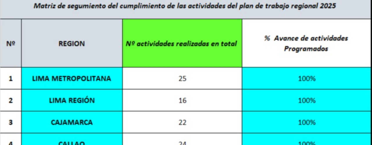 Cumplimiento de indicadores del CCONNA 2025